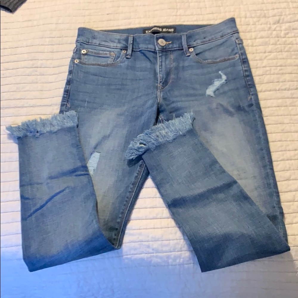 Express Ankle Fringe Jegging Sz 6